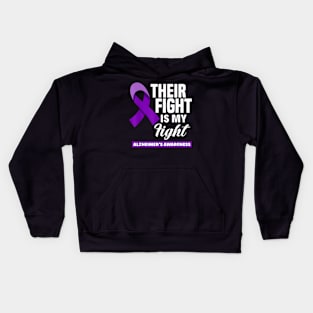 Their Fight Is My Fight Dementia Alzheimer'S Awareness Kids Hoodie